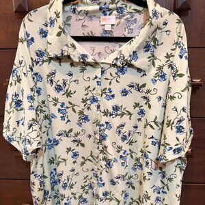 LuLaRoe CHARLIE Button Down Shirt 2XL